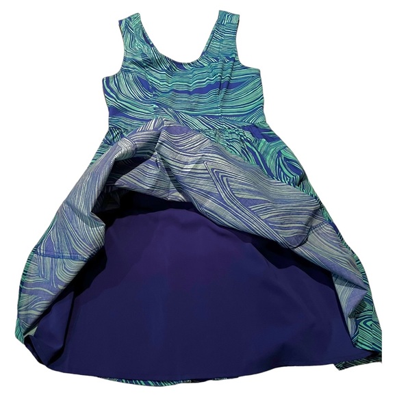 Plenty by Tracy Reese Size 6 Dress Tessa Marble Waves Sleeveless Fit & F… - Picture 8 of 10